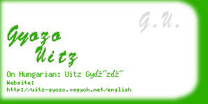 gyozo uitz business card